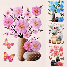 Autoadhesivo Hágalo Usted Mismo Florero de Plantas Pared 3D Pegatina Decoración del Hogar Pegatina Estéreo