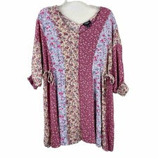 Vestido Gigio Estampado Mixto Patchwork Ceñido Ajustado Para Mujer Talla S Boho Chic Ecléctico
