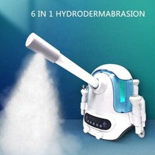 Máquina de hidrodermoabrasión de oxígeno 6 en 1 dispositivo de limpieza facial profunda al vapor para el cuidado de la p