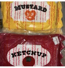 Nuevas almohadas de ketchup y mostaza objetivo barbacoa decoración del hogar 14x10x2 nuevas con etiquetas selladas