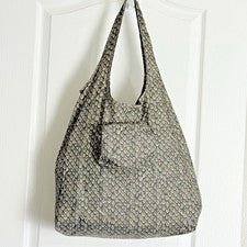 Bolso de Mano Plegable Reutilizable Coach Taylor F66596 Piel de Serpiente Gris Gunmetal Y2K