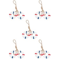 Juego de 5 adornos de pared costera decoración colgante hogar mediterráneo
