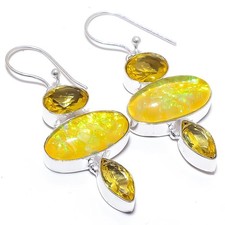 Pendiente de joyería de plata esterlina 925 con piedras preciosas de...