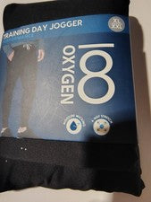 Pantalones de rendimiento negros Oxygen 8 Training Day Jogger para hombre XL XXL 40" - 44" NUEVOS CON ETIQUETAS