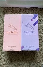 Rodillo de hielo para rostro facial herramientas de cuidado de la piel rodillo facial masajeador, juego de dos