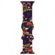 Correa para reloj Apple Halloween 38 40 41 42 mm púrpura silicona fantasma calabaza correa nueva en paquete