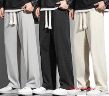 Nuevos Pantalones de Verano para Hombre Sueltos Rectos Informales Hombres Delgados Pantalones de Secado Rápido Geniales