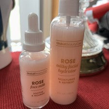 Global Beauty Care Rosa Lechosa Hidratante Facial y Rosa Leche Facial Calmar y Nutrir