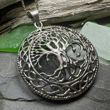 Collar Árbol de la Vida Irlandés Escocés Wicca Celta 925 Colgante con CADENA GRATIS