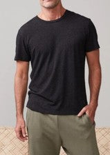 Nueva con etiquetas Camiseta Monrow Relaxed Crew •Hombres S• Mezcla de Algodón EE. UU. MT007 Azul