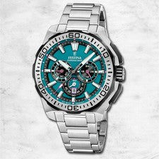Festina Reloj de Hombre Chrono Bike Pulsera Acero Inoxidable Plata UF20724/6