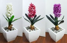 Flor de jacinto artificial 3 colores hogar jardín boda decoración (#66)