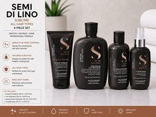 Alfaparf Semi Di Lino Sublime Cuidado del Cabello Set Champú Spray Multiplicadores