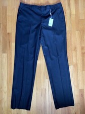 Pantalones de lana negros Zanetti Tendenza Zignone Italia 44 se ajusta como 38-40 dinero antiguo nuevos