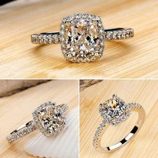 Anillo de plata anillos mujer joyería regalo mujeres niñas banda dedo 925 regalo esterlina