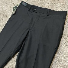 NUEVO Pantalones de Lana Ted Baker Para Hombre Joey Pant Negro Talla 36R Sin Dobladillo