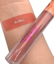 3 x Lápiz labial líquido Revolution Tasty Peach BELLINI (melocotón claro) sellado