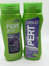 Champú y acondicionador Pert 2 en 1 más alivio del cuero cabelludo aloe y menta 13,5 oz paquete de 2
