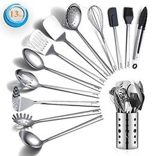 Juego de utensilios de cocina de acero inoxidable 13 piezas Juego de utensilios de cocina T...
