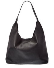 Bolso italiano de cuero Nadia con asa superior para mujer negro