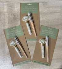 Rodillos faciales de jade verde para masaje facial, cuello y ojos herramienta antienvejecimiento para el cuidado de la p