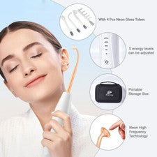 Varita facial de alta frecuencia 4 en 1 para tratamiento de neón para cabello facial acné cuidado facial
