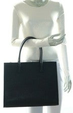 Bolso de hombro Brook Brothers para mujer de cuero Saffiano negro