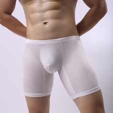 Pantalones calzoncillos boxer holgados de seda helada de moda para hombre para ropa deportiva informal