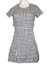 DAMEN KLEID STRETCHKLEID FASHION UNION WEISS SCHWARZ CHECKERED LAYER Gr. 38 NEU