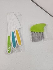 Juego de aparatos de cocina cuchillos de plástico cortador de pasteles cortador de verduras ondulado herramientaCocina