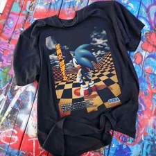 Camisa clásica estilo vintage JAPONÉS SONIC 3D dibujos animados manga corta