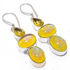 Pendiente de joyería de plata esterlina 925 con piedras preciosas de...