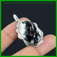 Colgante Ovalado Blanco Búfalo Turquesa Piedra 925 Plata Madre Regalo Bisel Cumpleaños