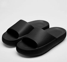 Sandalias chanclas deslizantes Kloud Kudd.Ly para mujer dama negras talla UK5-6