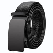 Cinturón automático de cuero genuino para hombre - Cintura ajustable para negocios