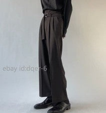 Pantalones Japoneses Para Hombre Juvenil Informales Sueltos Pierna Ancha Pantalones Moda
