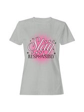 Camiseta para mujer Empowerment Slogan estilo retro
