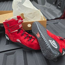 NO FEAR Driving Force Race Driver Zapatos, T-4, Rojo Talla 9.5 Hombre, Nuevos en Caja