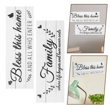 Decoraciones de Pared para Salón Hogar Letreros Familia Colgante Decorativo