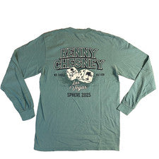 Camiseta Concierto Kenny Chesney Talla-SM 2025 NUEVA Las Vegas Manga Larga Música Country