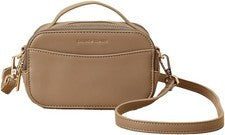 Samantha Thavasa Doble Cremallera Cuadrada Bolso de Hombro / Gris
