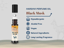 Aceite de perfume concentrado de calidad premium BLACK MUSK / Fragancia / Attar / Unisex