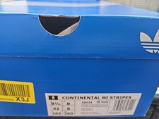 Adidas Originals Continental 80 Stripes - Blanco/Rojo - Talla 42 - NUEVO Y EMBALAJE ORIGINAL - Con...