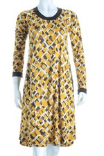 Vestido midi mujer Eli Ela manga larga viscosa beige pliegues informal talla 36