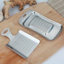 Rallador de acero inoxidable para ajo wasabi nuez moscada 430 grados aspecto espejo