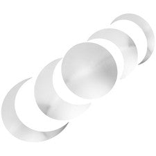 1 Juego de Calcomanías de Pared Espejo Luna Acrílico Plateado Reutilizables para Decoración Hogar Oficina