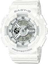 Reloj Casio Baby-G BA-110X-7A3JF para mujer, blanco x plata