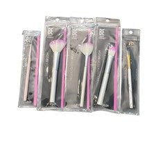 Juego de brochas de maquillaje Beauty Essentials 5 piezas mármol rosa plateado NUEVO