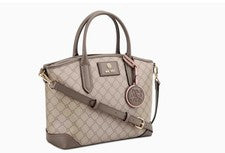 Bolso Bandolera NINE WEST Piera Mujer Cartera Mediana - Beige Logo/Pedernal