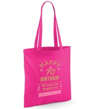 Bolsa de regalo de cumpleaños 70 años idea de regalo plegable regalo de feliz cumpleaños recuerdo
